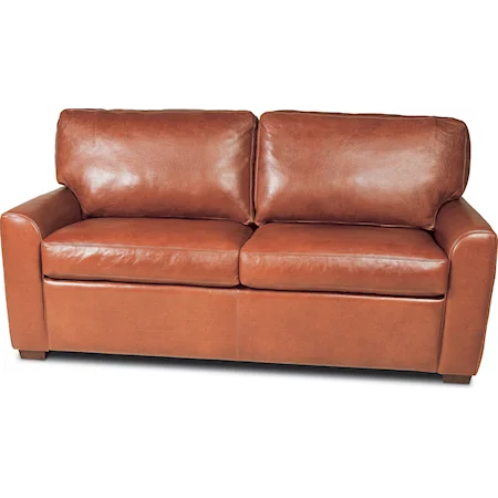 Casual Loveseat with Rolled Arms